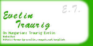 evelin traurig business card